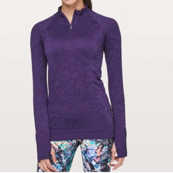 Lululemon Rest Less 1/2 Zip Dark Court Purple size 6 - Picture 1 of 5